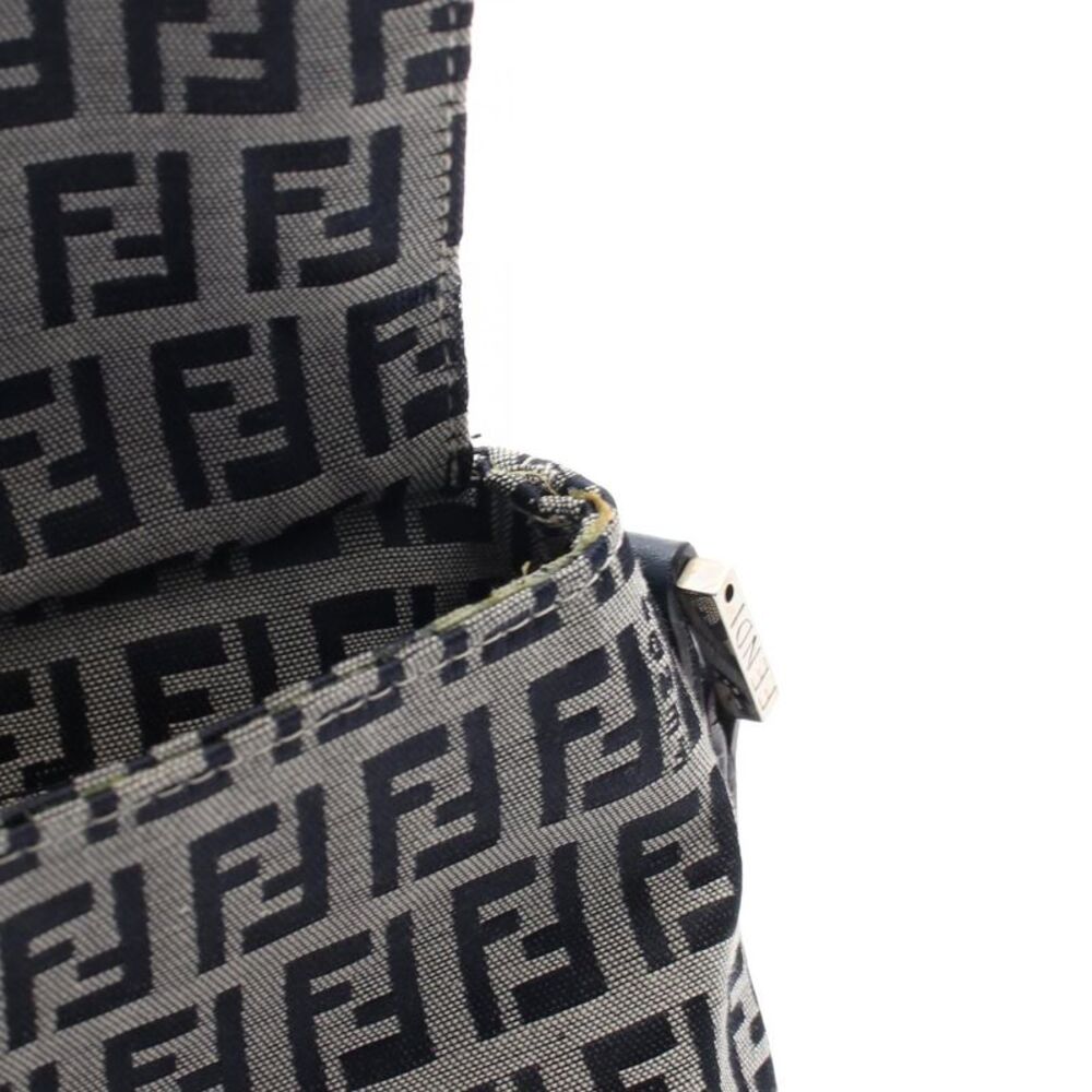 Fendi Zucchino Canvas Leather Shoulder Bag - Picture 8 of 9
